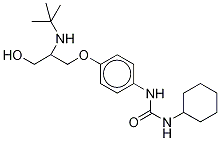 N-Cyclohexyl-N'-[2-(tert-butyl)aMino-3-hydroxypropoxy]phenylurea-d5 结构式