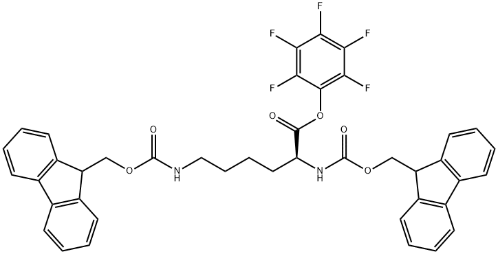 N,N'-双(芴甲氧羰基)-L-赖氨酸五氟苯基酯 结构式