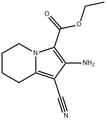 ETHYL 2-AMINO-1-CYANO-5,6,7,8-TETRAHYDROINDOLIZINE-3-CARBOXYLATE 结构式