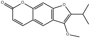 7H-Furo3,2-g1benzopyran-7-one, 3-methoxy-2-(1-methylethyl)- 结构式