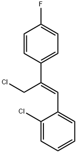 Z-1-氯-3-(2-氯苯基)-2-(4-氟苯基)-2-丙烯 结构式