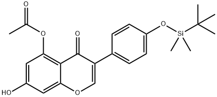 5-O-Acetyl-4'-O-tert-butyldiMethylsilyl Genistein 结构式