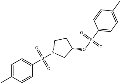 (S)-1-甲苯磺酰基吡咯烷-3-基4-甲基苯磺酸酯 结构式