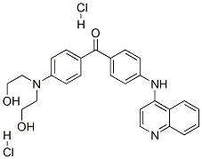[4-(bis(2-hydroxyethyl)amino)phenyl]-[4-(quinolin-4-ylamino)phenyl]met hanone dihydrochloride 结构式