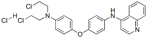 N-[4-[4-[bis(2-chloroethyl)amino]phenoxy]phenyl]quinolin-4-amine hydro chloride 结构式