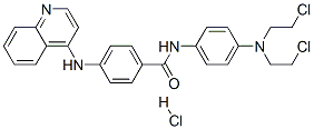 N-[4-[bis(2-chloroethyl)amino]phenyl]-4-(quinolin-4-ylamino)benzamide hydrochloride 结构式