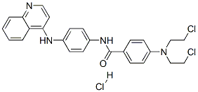 4-[bis(2-chloroethyl)amino]-N-[4-(quinolin-4-ylamino)phenyl]benzamide hydrochloride 结构式