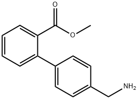 4'-(AMINOMETHYL)-BIPHENYL-2-CARBOXYLIC ACID METHYL ESTER 结构式