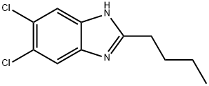 2-丁基-5,6-二氯-1H-1,3-苯并咪唑 结构式