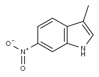 3-甲基-6-硝基-1H-吲哚 结构式