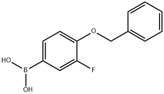 4-苄氧基-3-氟苯硼酸 结构式