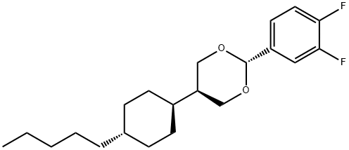 TRANS-2-(3,4-DIFLUOROPHENYL)-5-(TRANS-4-N-PENTYLCYCLOHEXYL)-1,3-DIOXANE 结构式