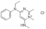 N-乙基-1,6-二氢-1,2-二甲基-6-(甲基亚氨基)-N-苯基-4-嘧啶胺盐酸盐 结构式