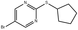 5-Bromo-2-(cyclopentylsulfanyl)pyrimidine 结构式