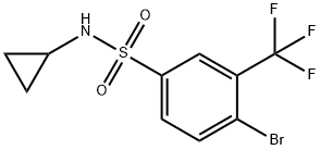 4-溴-N-环丙基-3-(三氟甲基)苯磺酰胺 结构式