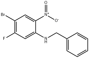 N-苄基-4-溴-5-氟-2-硝基苯胺 结构式