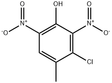 3-氯-4-甲基-2,6-二硝基苯酚 结构式