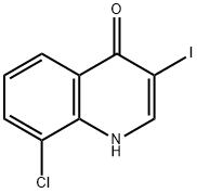 8-氯-3-碘喹啉-4(1H)-酮 结构式