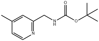 2-(N-叔丁氧羰基-氨基甲基)-4-甲基吡啶 结构式
