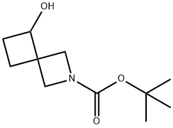 5-羟基-2-氮杂螺[3.3]庚烷-2-羧酸叔丁酯 结构式
