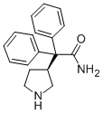 (S)-alpha,alpha-二苯-3-吡咯烷乙酰胺 结构式