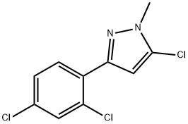 5-CHLORO-3-(2,4-DICHLOROPHENYL)-1-METHYL-1H-PYRAZOLE 结构式