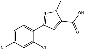 3-(2,4-DICHLOROPHENYL)-1-METHYL-1H-PYRAZOLE-5-CARBOXYLIC ACID 结构式