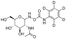 (Z)-O-(2-乙酰氨基-2-脱氧-D-吡喃葡萄糖基)氨基N-苯基-D5-氨基甲酸酯 结构式