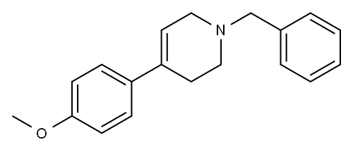 1-苄基-4-(4-甲氧基苯基)四氢吡啶 结构式