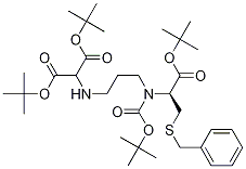 3-Benzylsulfanyl-2-(S)-{[2-(bis-tert-butoxycarbonylmethyl-amino)-ethyl]- tert-butoxycarbonylmethyl-amino}-propionic Acidtert-Butyl Ester 结构式