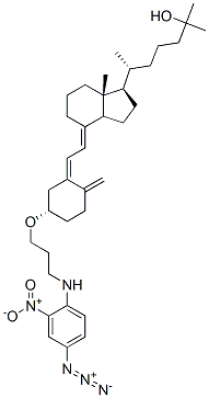 25-hydroxyvitamin D3 3'-(N-(4-azido-2-nitrophenyl)amino)propyl ether 结构式