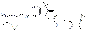 [(isopropylidene)bis(p-phenyleneoxy)]diethylene bis(alpha-methylaziridine-1-acetate)  结构式