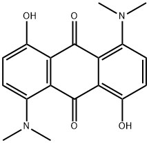 1,5-Bis(dimethylamino)-4,8-dihydroxy-9,10-anthracenedione 结构式
