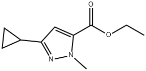 3-环丙基-1-甲基-1H-吡唑-5-羧酸乙酯 结构式