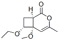 3-Oxabicyclo[4.2.0]oct-4-en-2-one,7-ethoxy-6-methoxy-4-methyl-,(1alpha,6alpha,7alpha)-(9CI) 结构式