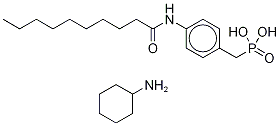 P-[[4-[(1-Oxodecyl)aMino]phenyl]Methyl]phosphonic Acid CyclohexylaMine Salt 结构式