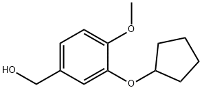 3-环戊氧基-4-甲氧苄醇 结构式