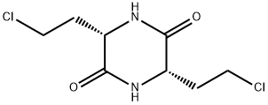 (L)-3,6-Bis(-chloroethyl)-2,5-diketopiperazine 结构式