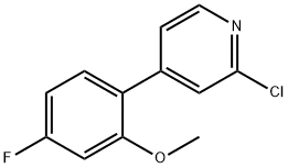 2-Chloro-4-(4-fluoro-2-methoxyphenyl)pyridine 结构式