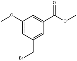3-(溴甲基)-5-甲氧基苯甲酸甲酯 结构式