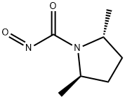 1-Pyrrolidinecarboxaldehyde,2,5-dimethyl-alpha-nitroso-,(2R-trans)-(9CI) 结构式