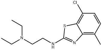 N'-(7-CHLORO-4-METHYL-1,3-BENZOTHIAZOL-2-YL)-N,N-DIETHYLETHANE-1,2-DIAMINE 结构式