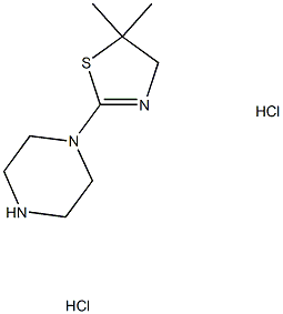 1-(5,5-Dimethyl-4,5-dihydro-1,3-thiazol-2-yl)piperazine dihydrochloride 结构式