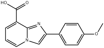 2-(4-Methoxy-phenyl)-iMidazo[1,2-a]pyridine-8-carboxylic acid 结构式