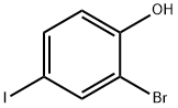 2-溴-4-碘苯酚 结构式
