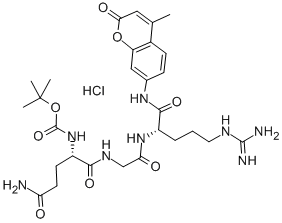 BOC-GLN-GLY-ARG-AMC · HCL 结构式