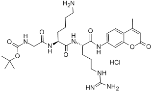 BOC-GLY-LYS-ARG-AMC · HCL 结构式