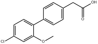 4-(4-Chloro-2-methoxyphenyl)phenylacetic acid 结构式