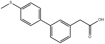 2-(4'-(甲硫基)-[1,1'-联苯]-3-基)乙酸 结构式