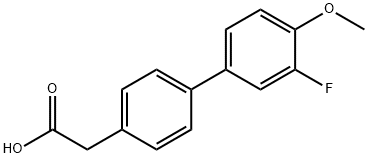 4-(3-Fluoro-4-methoxyphenyl)phenylacetic acid 结构式